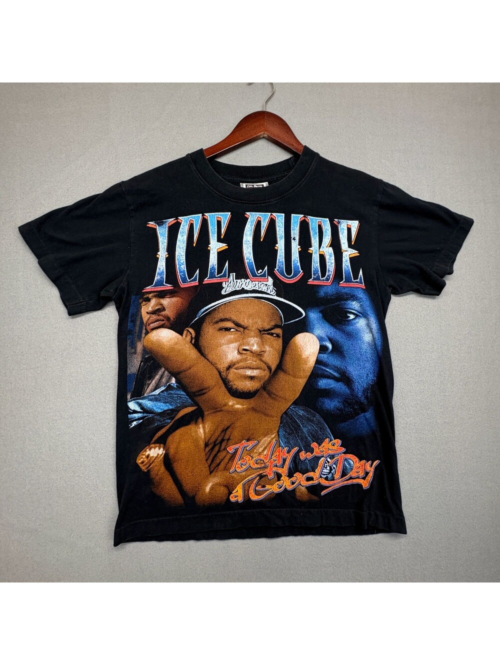 Vintage Ice Cube Rap T-Shirt Medium The Roxx 100% Cotton Black